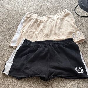 PINK Black & Cream Shorts